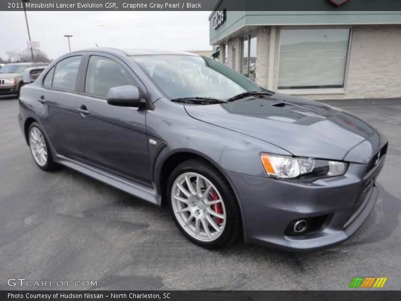 Graphite Gray Pearl / Black 2011 Mitsubishi Lancer Evolution GSR