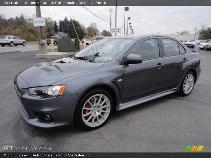 Graphite Gray Pearl / Black 2011 Mitsubishi Lancer Evolution GSR