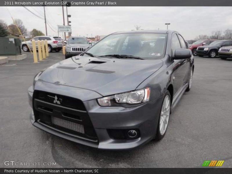 Graphite Gray Pearl / Black 2011 Mitsubishi Lancer Evolution GSR