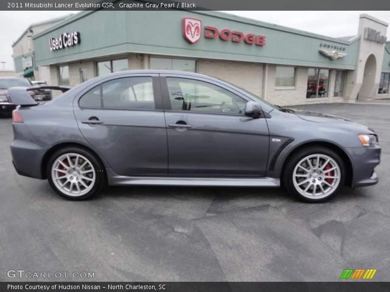 Graphite Gray Pearl / Black 2011 Mitsubishi Lancer Evolution GSR