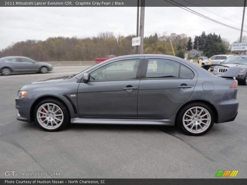 Graphite Gray Pearl / Black 2011 Mitsubishi Lancer Evolution GSR