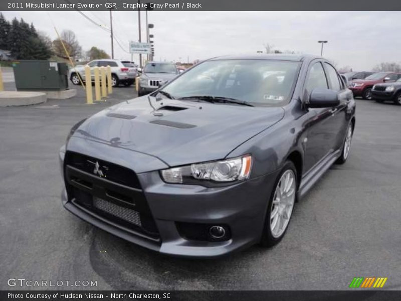 Graphite Gray Pearl / Black 2011 Mitsubishi Lancer Evolution GSR