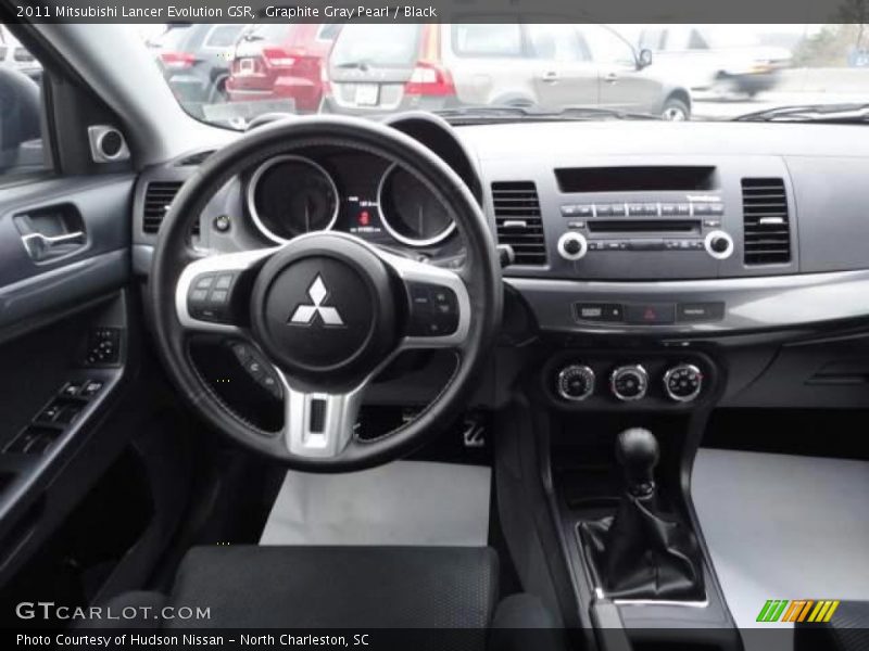 Graphite Gray Pearl / Black 2011 Mitsubishi Lancer Evolution GSR