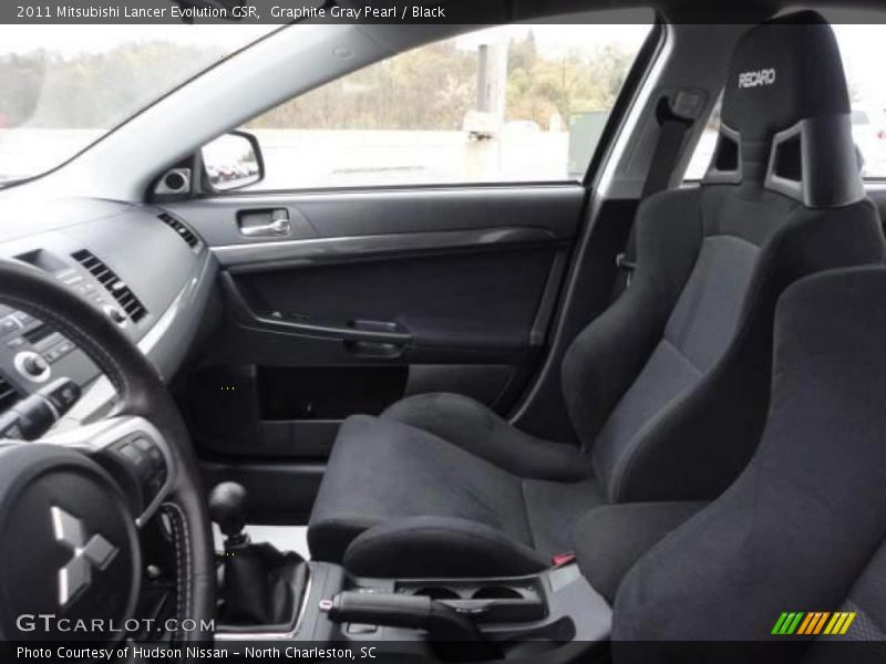 Graphite Gray Pearl / Black 2011 Mitsubishi Lancer Evolution GSR