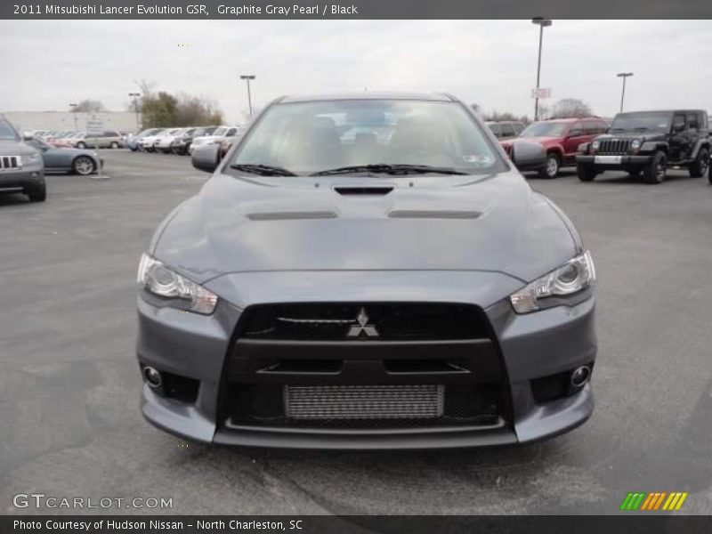Graphite Gray Pearl / Black 2011 Mitsubishi Lancer Evolution GSR