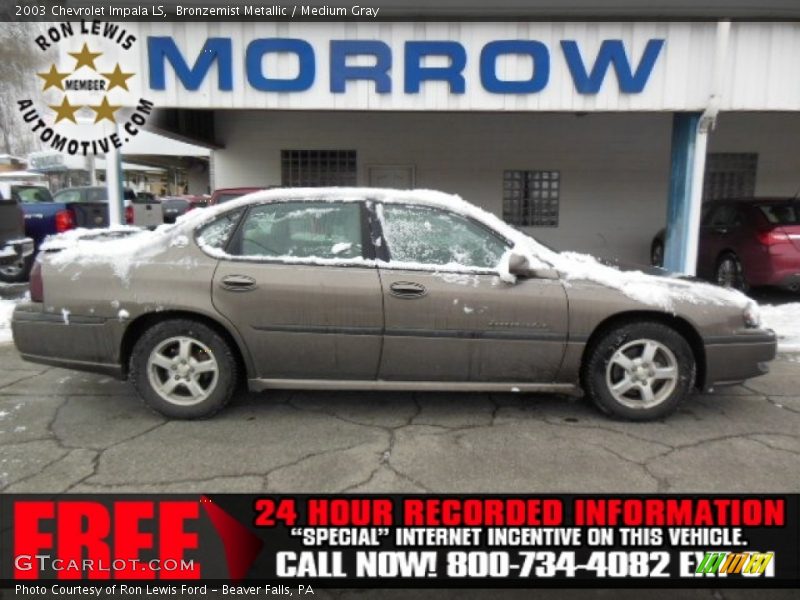 Bronzemist Metallic / Medium Gray 2003 Chevrolet Impala LS