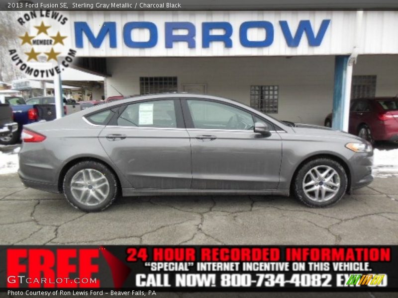 Sterling Gray Metallic / Charcoal Black 2013 Ford Fusion SE