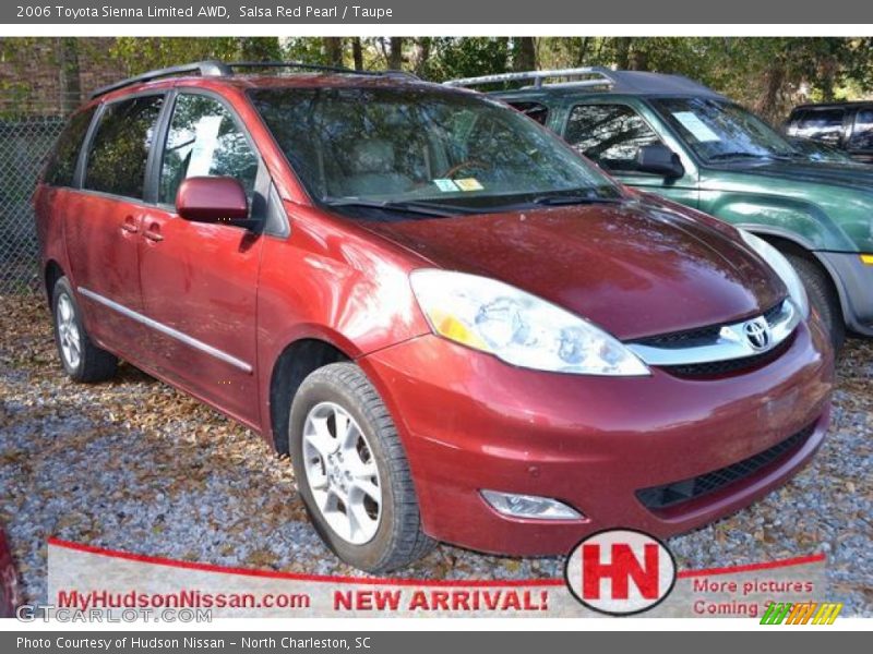 Salsa Red Pearl / Taupe 2006 Toyota Sienna Limited AWD