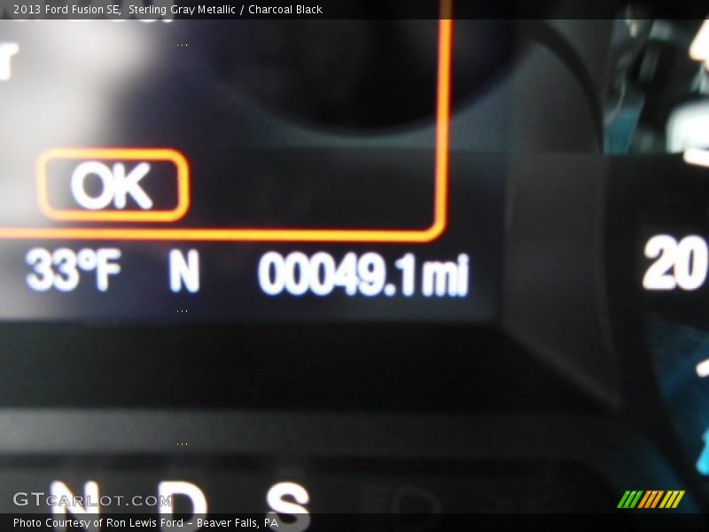 Sterling Gray Metallic / Charcoal Black 2013 Ford Fusion SE