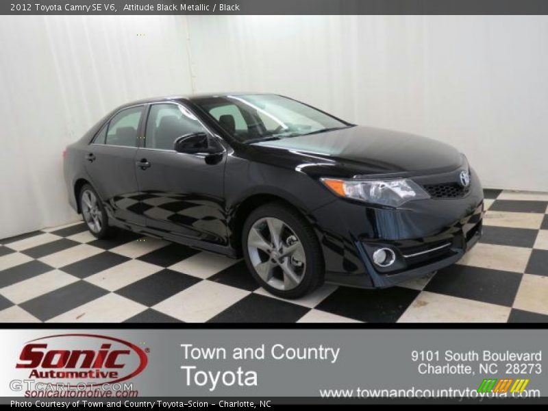 Attitude Black Metallic / Black 2012 Toyota Camry SE V6