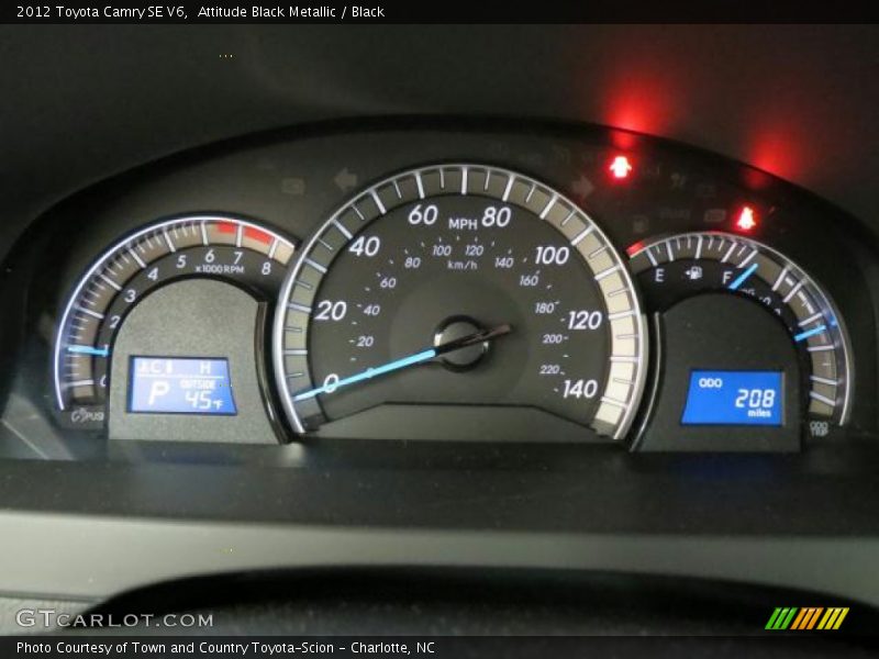Attitude Black Metallic / Black 2012 Toyota Camry SE V6