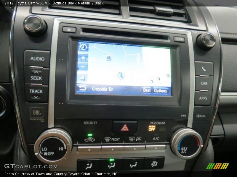 Attitude Black Metallic / Black 2012 Toyota Camry SE V6