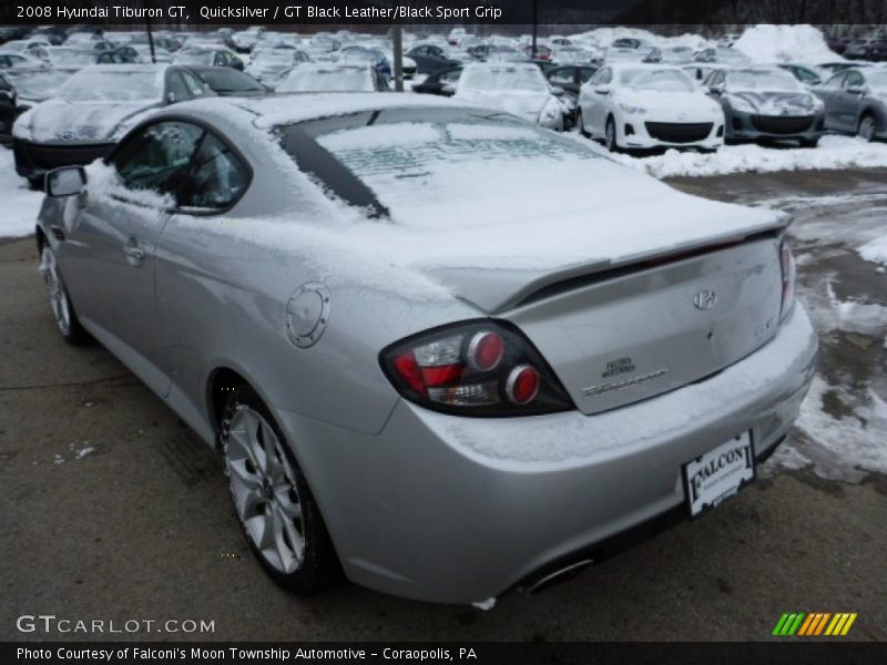 Quicksilver / GT Black Leather/Black Sport Grip 2008 Hyundai Tiburon GT