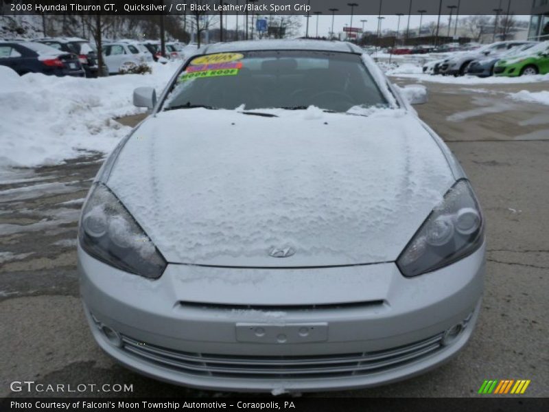 Quicksilver / GT Black Leather/Black Sport Grip 2008 Hyundai Tiburon GT