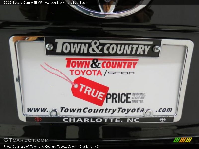 Attitude Black Metallic / Black 2012 Toyota Camry SE V6