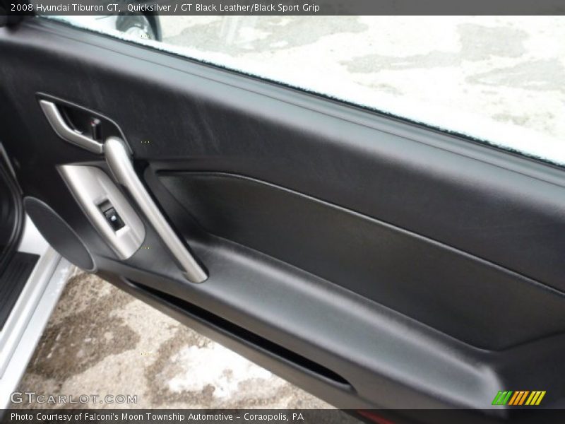 Quicksilver / GT Black Leather/Black Sport Grip 2008 Hyundai Tiburon GT