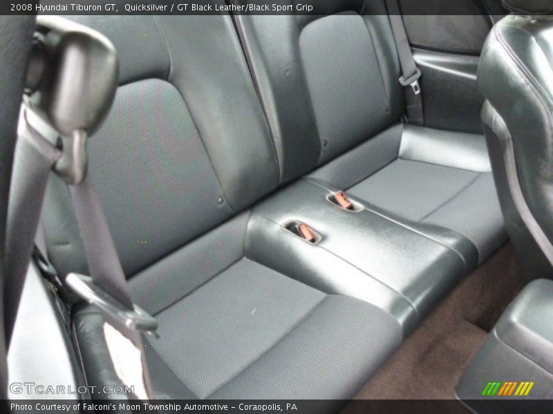 Quicksilver / GT Black Leather/Black Sport Grip 2008 Hyundai Tiburon GT