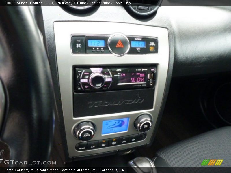 Quicksilver / GT Black Leather/Black Sport Grip 2008 Hyundai Tiburon GT