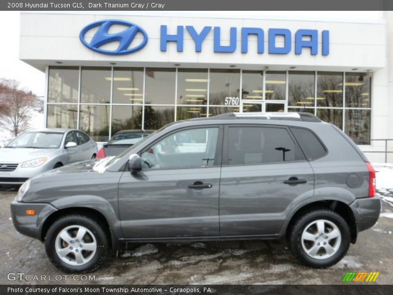 Dark Titanium Gray / Gray 2008 Hyundai Tucson GLS