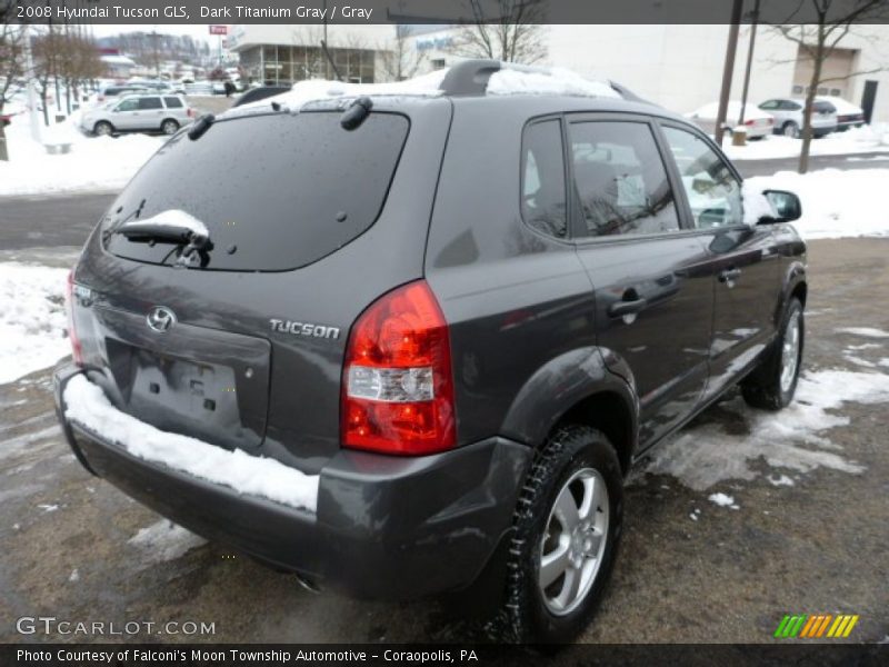 Dark Titanium Gray / Gray 2008 Hyundai Tucson GLS