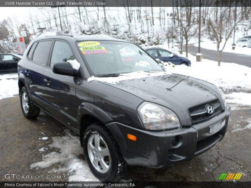 Dark Titanium Gray / Gray 2008 Hyundai Tucson GLS