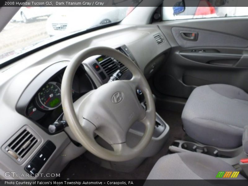 Dark Titanium Gray / Gray 2008 Hyundai Tucson GLS