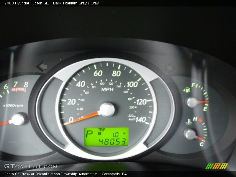 Dark Titanium Gray / Gray 2008 Hyundai Tucson GLS