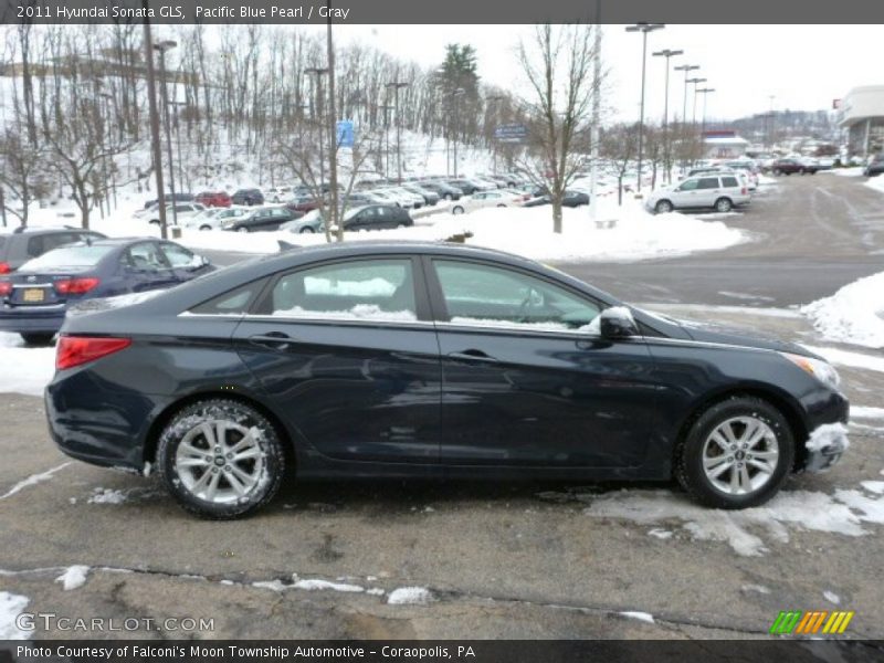 Pacific Blue Pearl / Gray 2011 Hyundai Sonata GLS