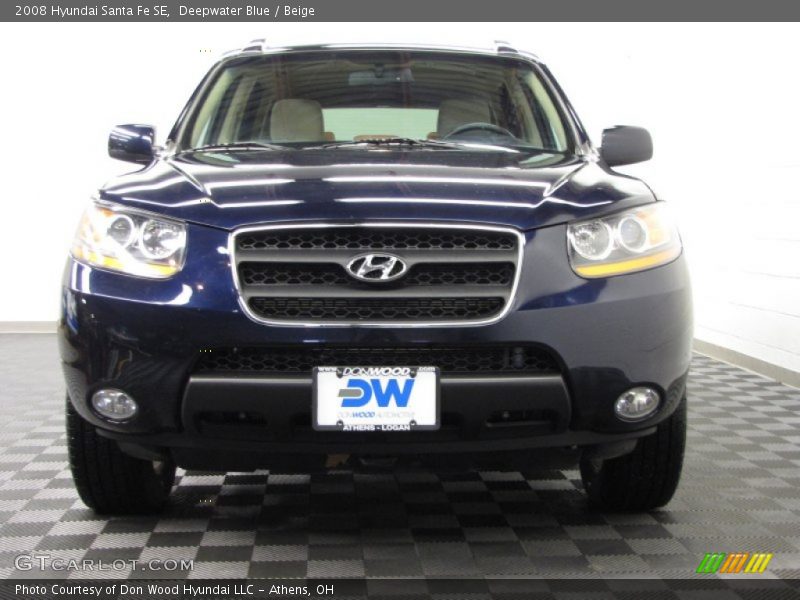 Deepwater Blue / Beige 2008 Hyundai Santa Fe SE