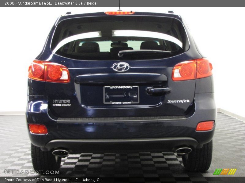 Deepwater Blue / Beige 2008 Hyundai Santa Fe SE