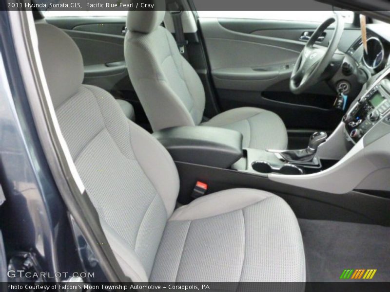 Pacific Blue Pearl / Gray 2011 Hyundai Sonata GLS