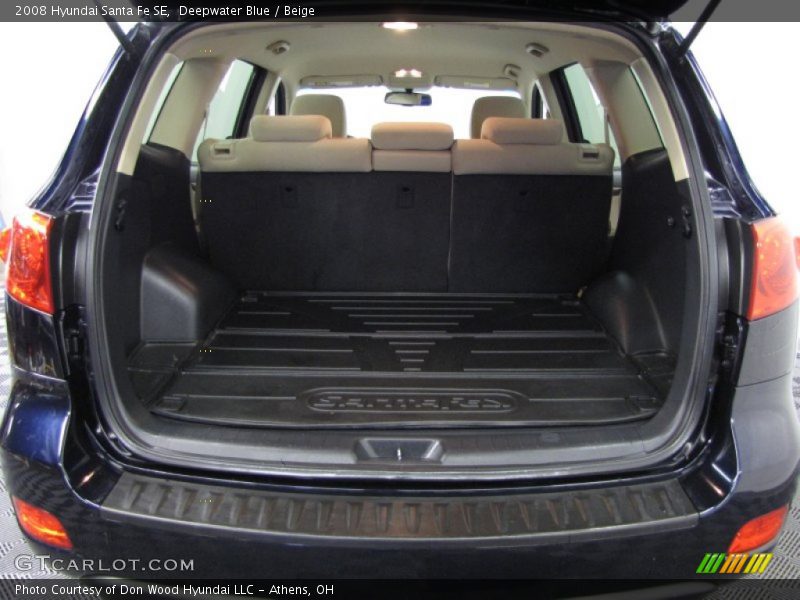 Deepwater Blue / Beige 2008 Hyundai Santa Fe SE