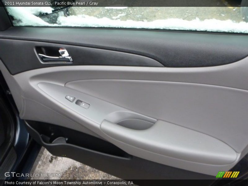 Pacific Blue Pearl / Gray 2011 Hyundai Sonata GLS