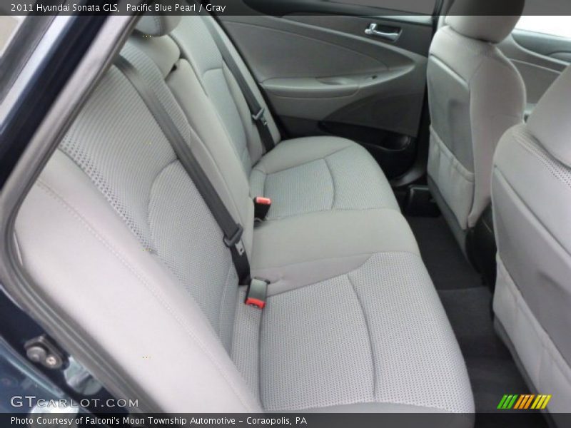 Pacific Blue Pearl / Gray 2011 Hyundai Sonata GLS