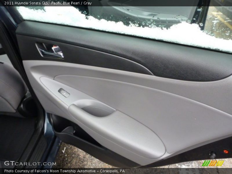 Pacific Blue Pearl / Gray 2011 Hyundai Sonata GLS