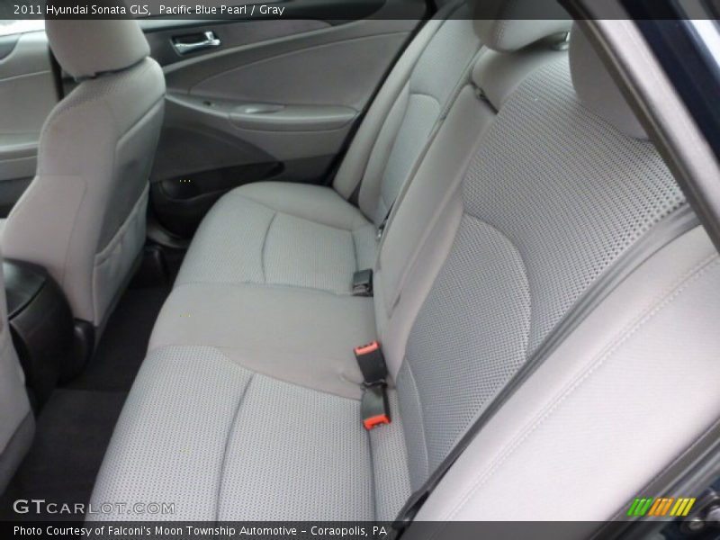 Pacific Blue Pearl / Gray 2011 Hyundai Sonata GLS