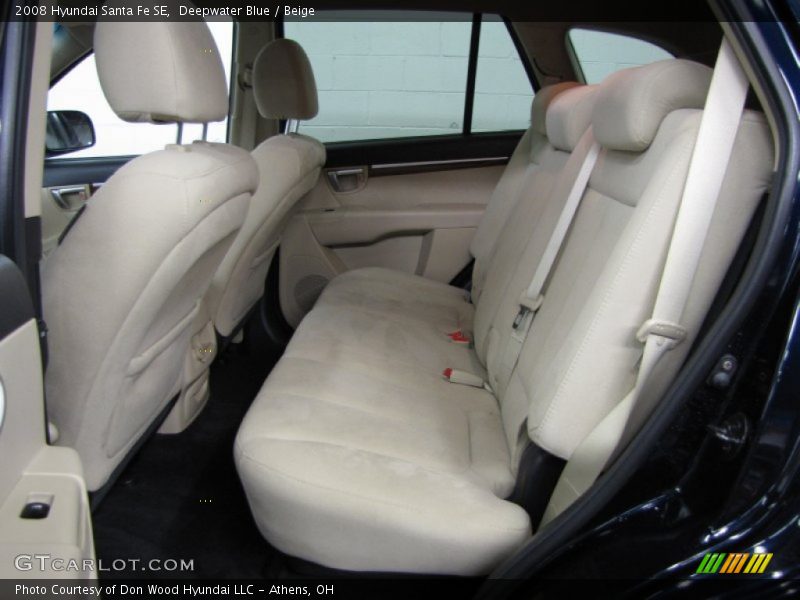 Rear Seat of 2008 Santa Fe SE