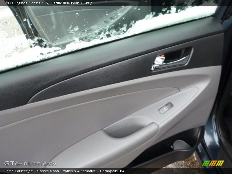 Pacific Blue Pearl / Gray 2011 Hyundai Sonata GLS