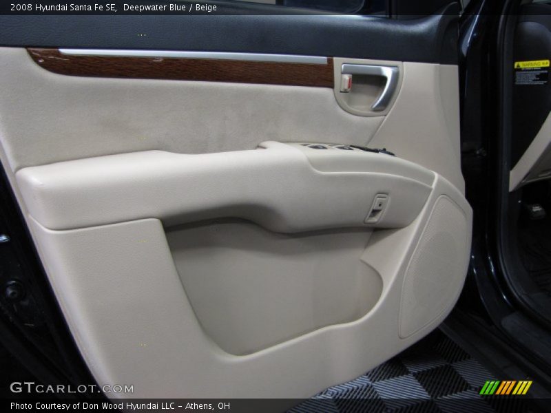Deepwater Blue / Beige 2008 Hyundai Santa Fe SE