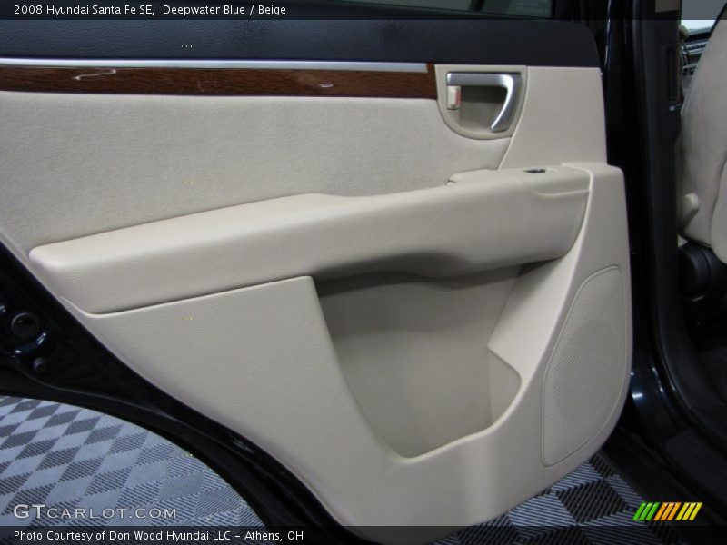 Deepwater Blue / Beige 2008 Hyundai Santa Fe SE