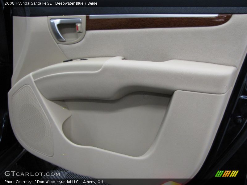 Deepwater Blue / Beige 2008 Hyundai Santa Fe SE