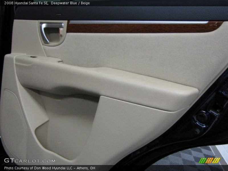 Deepwater Blue / Beige 2008 Hyundai Santa Fe SE