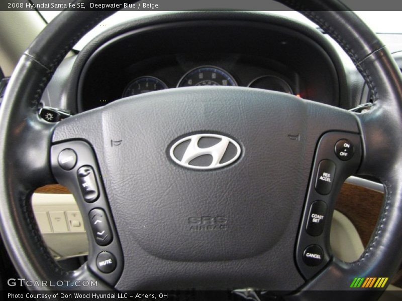 Deepwater Blue / Beige 2008 Hyundai Santa Fe SE