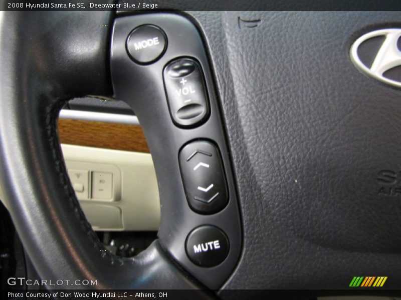 Deepwater Blue / Beige 2008 Hyundai Santa Fe SE