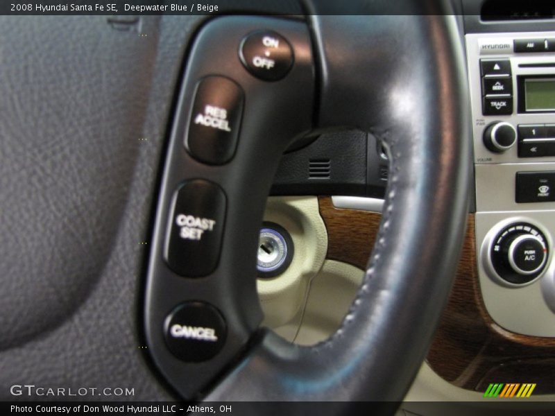 Deepwater Blue / Beige 2008 Hyundai Santa Fe SE