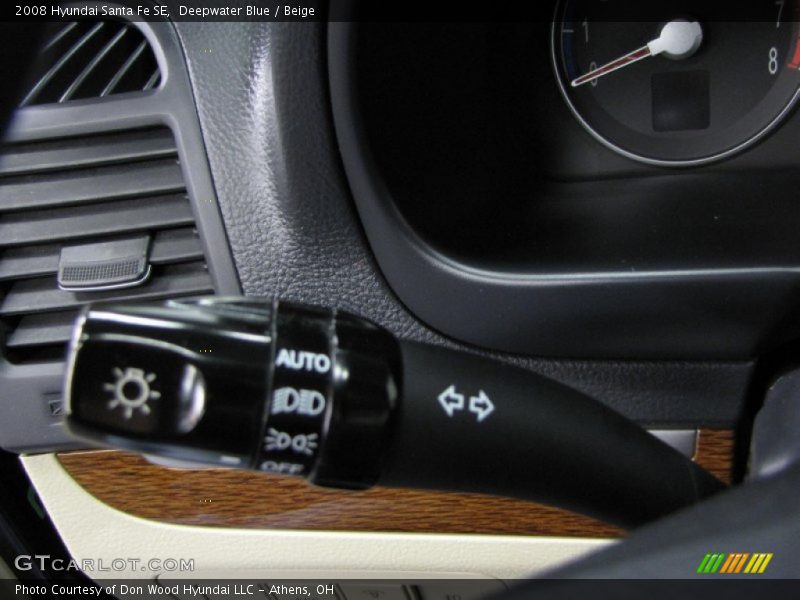 Deepwater Blue / Beige 2008 Hyundai Santa Fe SE