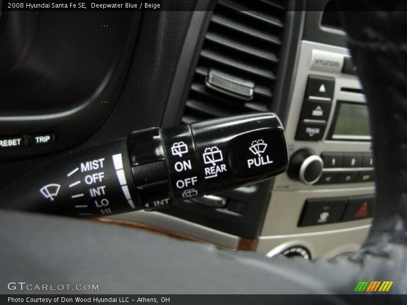 Deepwater Blue / Beige 2008 Hyundai Santa Fe SE