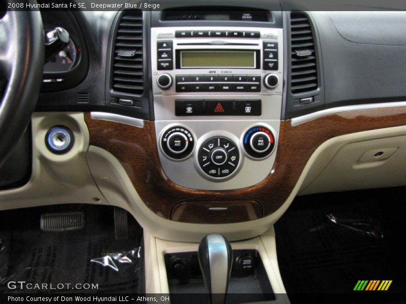Deepwater Blue / Beige 2008 Hyundai Santa Fe SE