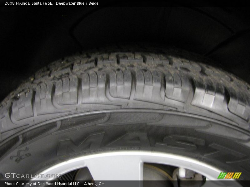 Deepwater Blue / Beige 2008 Hyundai Santa Fe SE