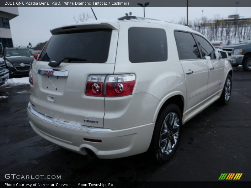 White Diamond Tintcoat / Cashmere 2011 GMC Acadia Denali AWD